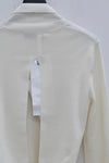 SWAYING/KNIT hollow back turtleneck pullover SW23AW1T19 white